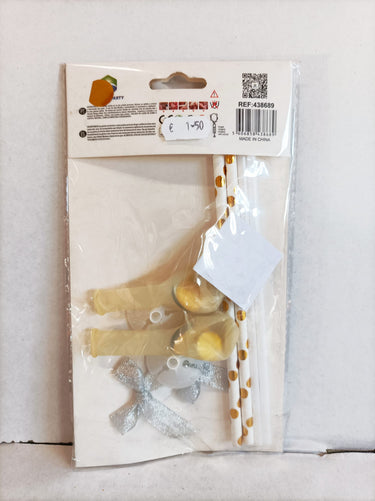 Topo de Bolo com Balão de Confetes 1 - 2pcs